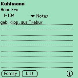 Gedpalm: Notizen zu einer Person