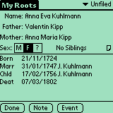 My Roots: Personendetails